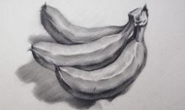 素描吃瓜的教程,轻松掌握瓜果轮廓与光影技巧