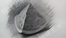 素描吃瓜的教程,轻松掌握瓜果轮廓与光影技巧